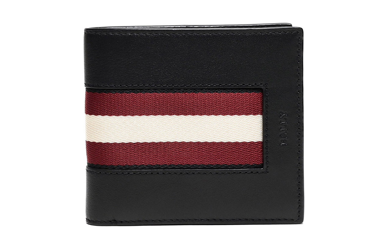 

Кожаный бумажник мужской черный BALLY