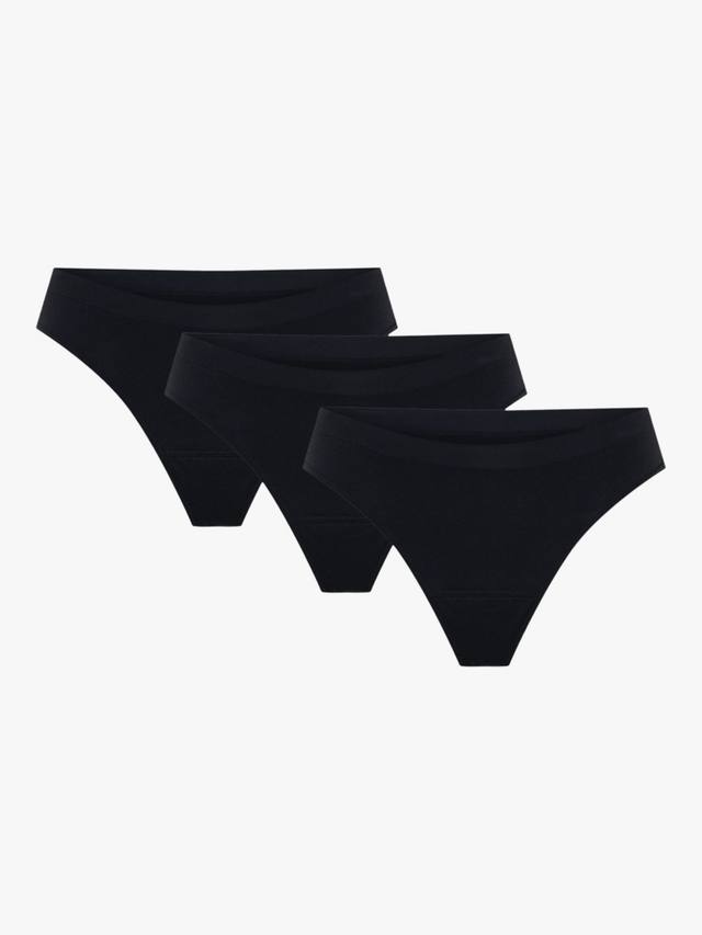 

Бесшовное белье для критических дней Thong Modibodi, Light Absorbency, Pack of 3, Black