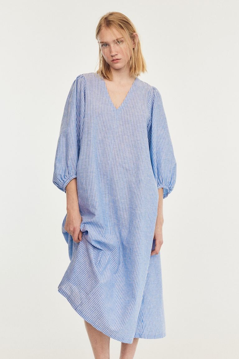 

Платье с v-образным вырезом H&M, синий