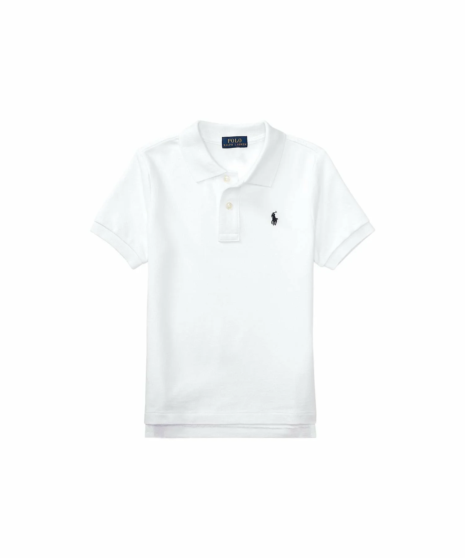 (Для мальчиков 2-7 лет) Хлопковая сетчатая рубашка-поло Polo Ralph Lauren, 100 White — фото 2