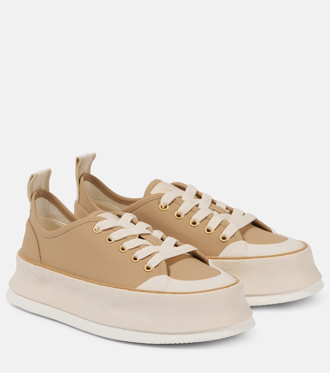 Кожаные кроссовки на платформе Max Mara, Avena