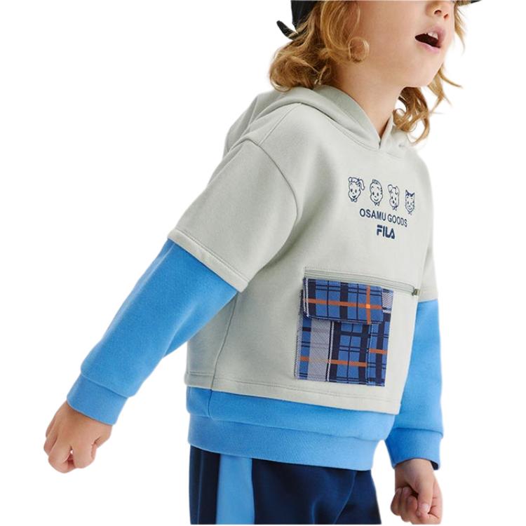 Свитшот YUANTIANZHI,LIANMINGKUAN Gray для детей 3-7 лет FILA KIDS, светло-зеленый/серый — фото 4