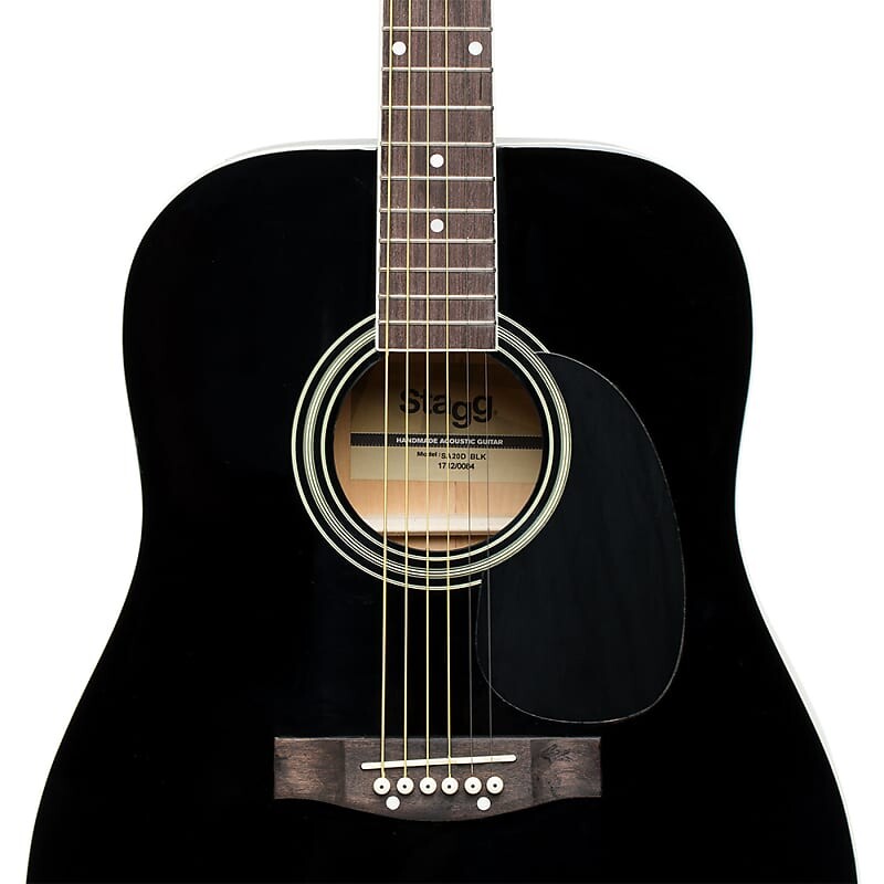 

Акустическая гитара Stagg Black European Dreadnought Acoustic Guitar w/ Padded Gig Bag