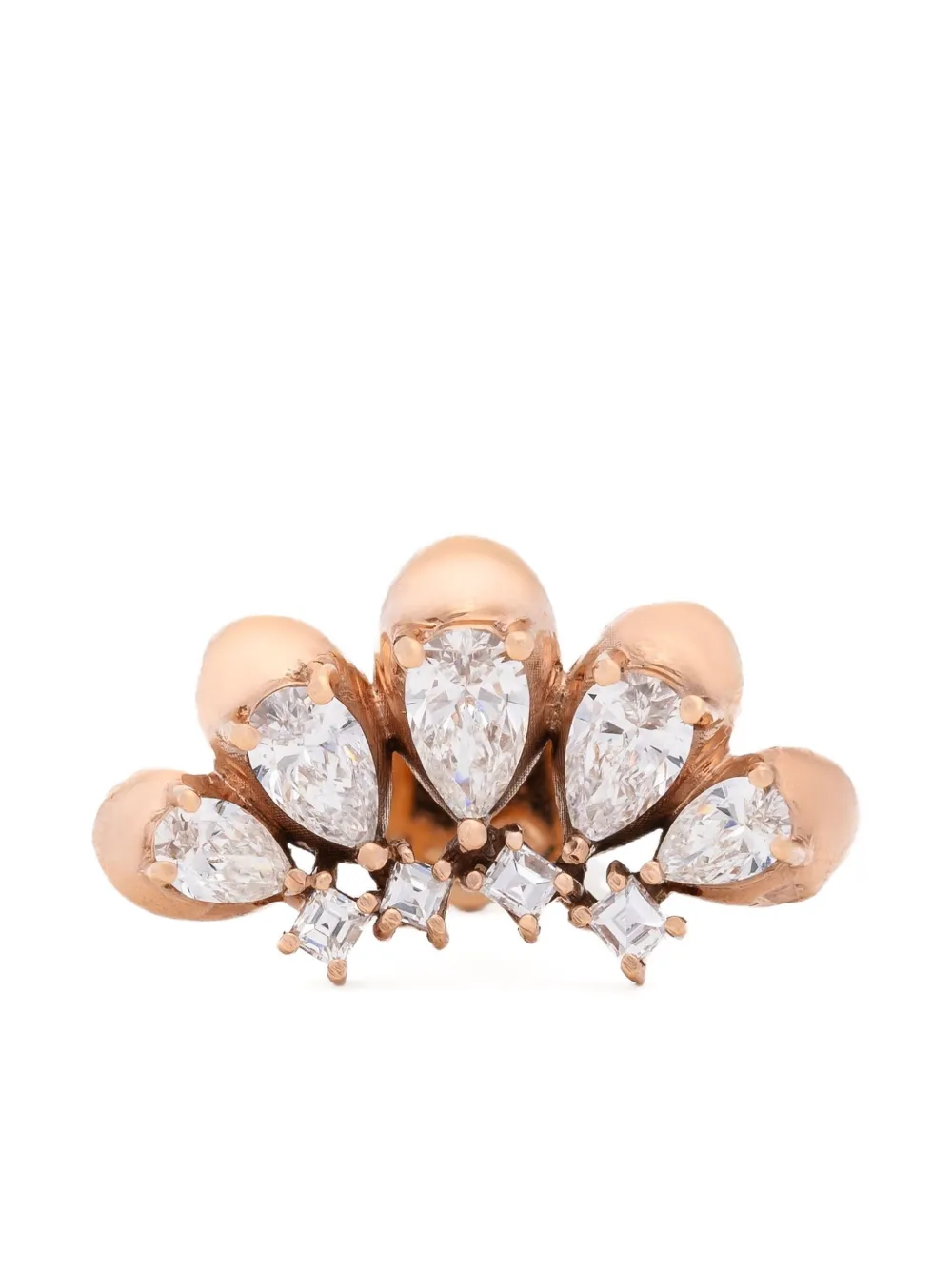 

Серьга Larmes Asscher Pear из розового золота 18 карат с бриллиантами Tanka & Baroque, розовый