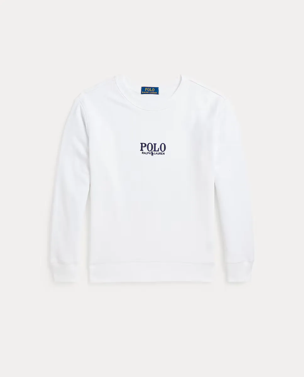 

Свитшот для мальчиков с круглым вырезом и логотипом Polo Ralph Lauren, белый