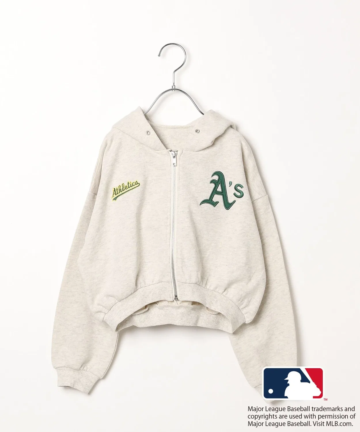 Толстовка с патчем MLB 10C REPIPI, цвет овсянка