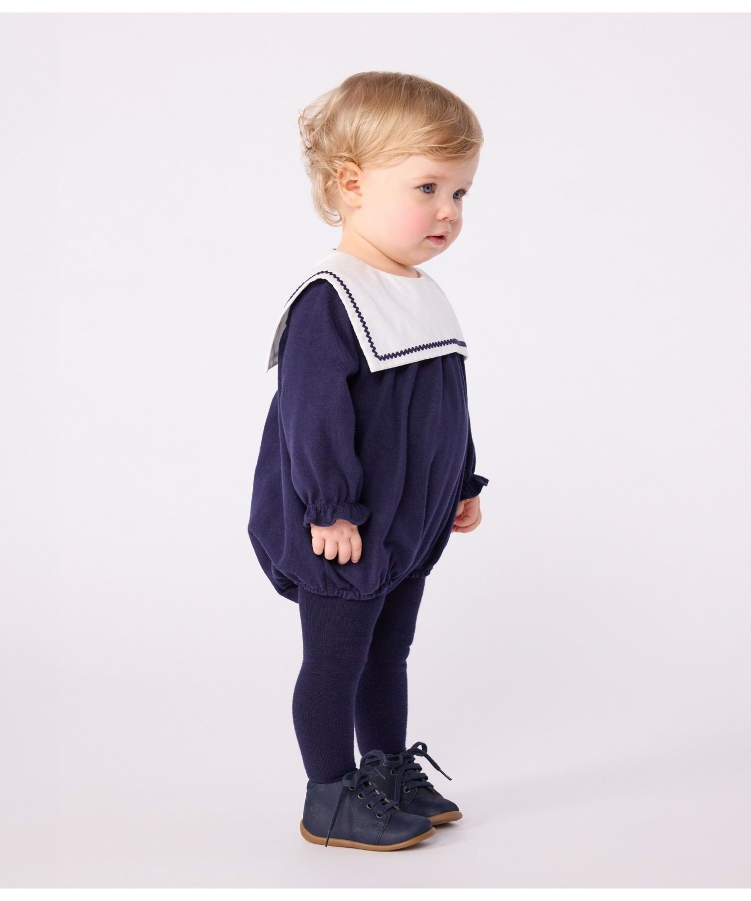 Комбинезон с длинными рукавами Petit Bateau, blue — фото 2