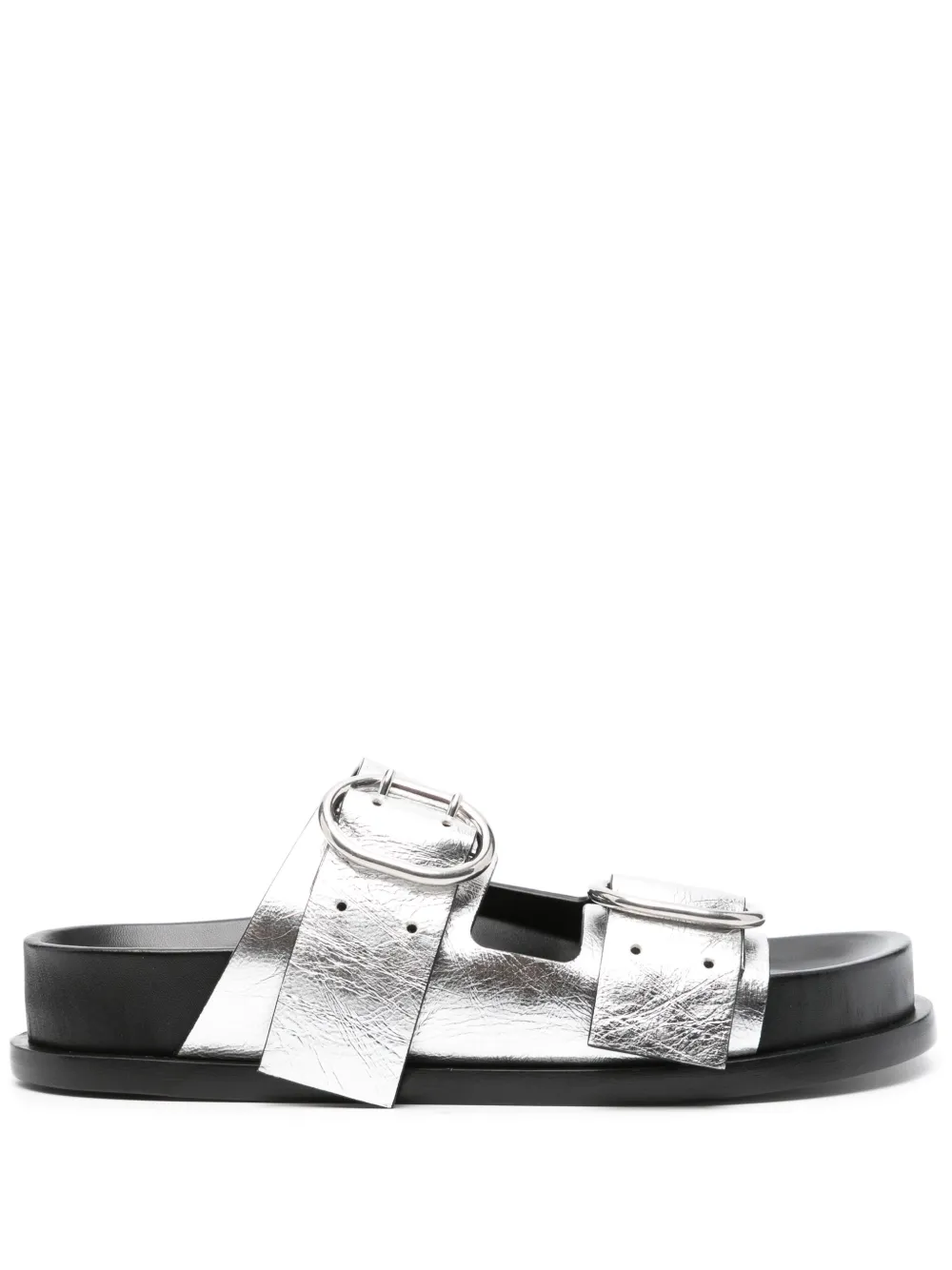 Сандалии с пряжками JIL SANDER, серебяный