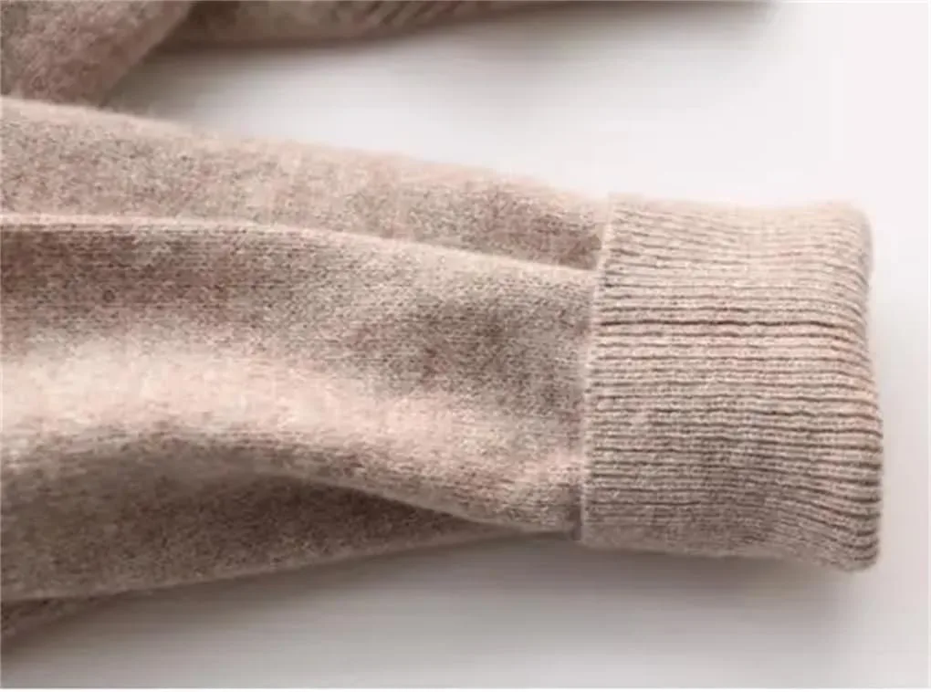 Мужской свитер из смеси кашемира и хлопка, мягкий, о-шейк, slim fit — фото 4