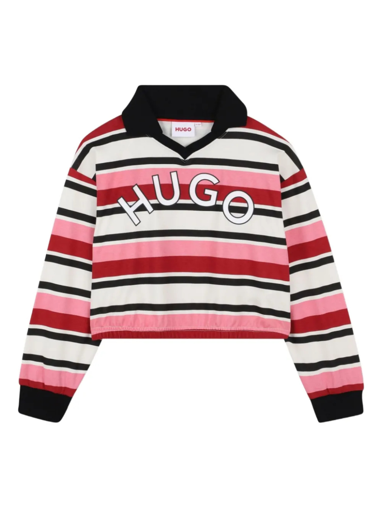 

HUGO KIDS рубашка поло в полоску, розовый