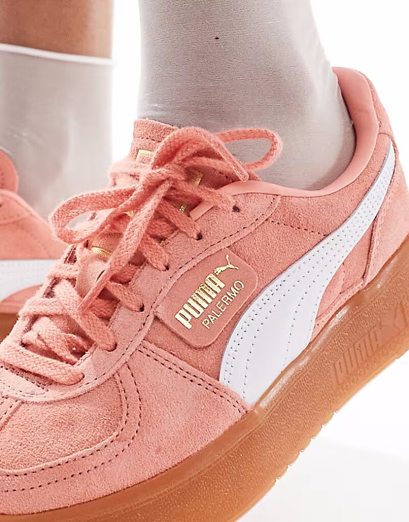 Кроссовки Puma Palermo Eleveta кораллово-розового цвета — фото 2
