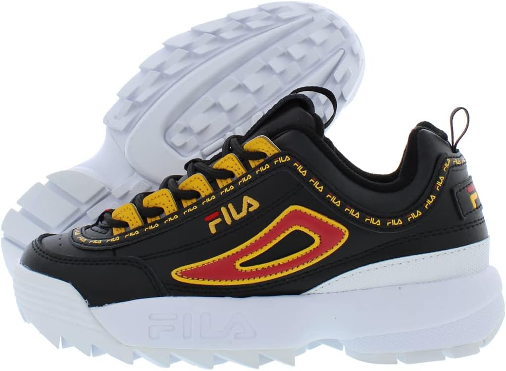 

Кроссовки для мальчиков Fila Disruptor II Premium Repeat, черный/золотой
