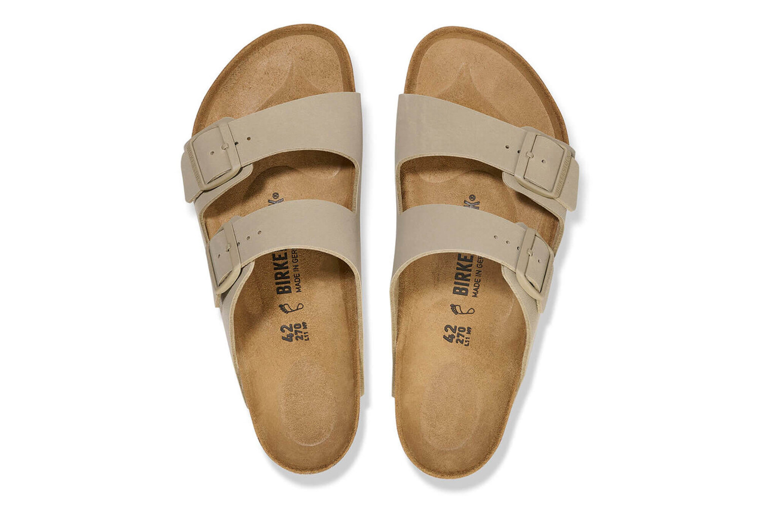 Сандалии Аризона - узкие Birkenstock, хаки — фото 3