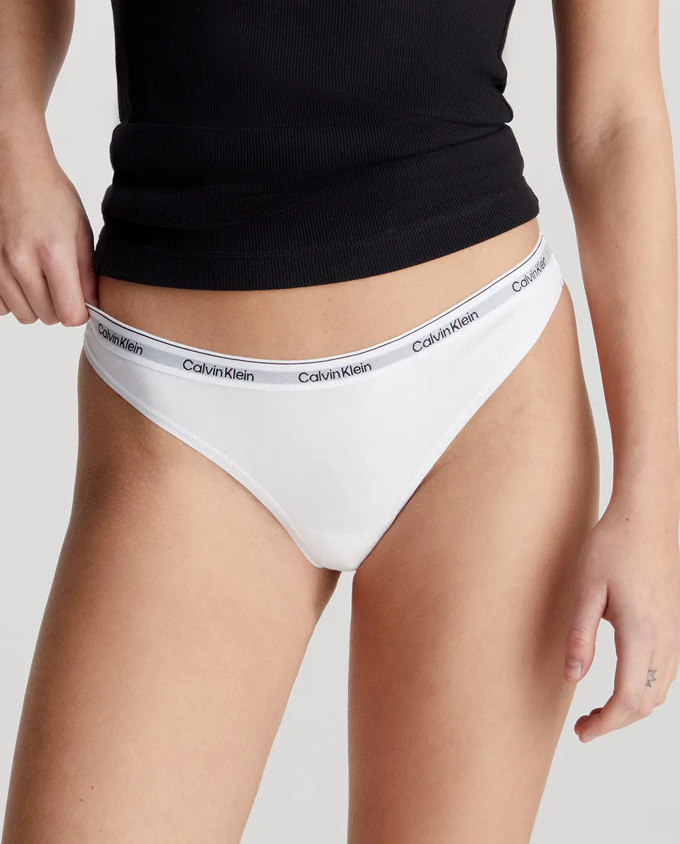 

Набор из 3 стрингов с логотипом на поясе Calvin Klein, белый