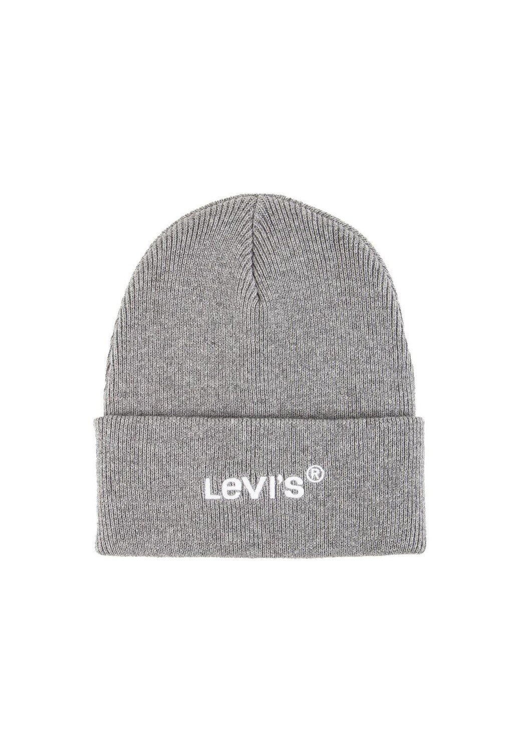 

Шапка унисекс - Wordmark Beanie, логотип, один размер, однотонная Levi's, цвет Grau One Size