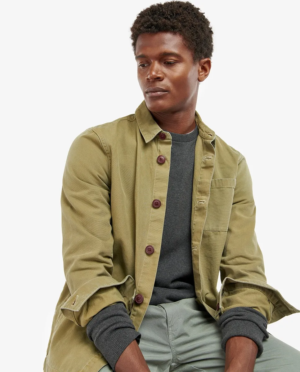 

Мужская рубашка на пуговицах с эффектом потертости Barbour, бежевый