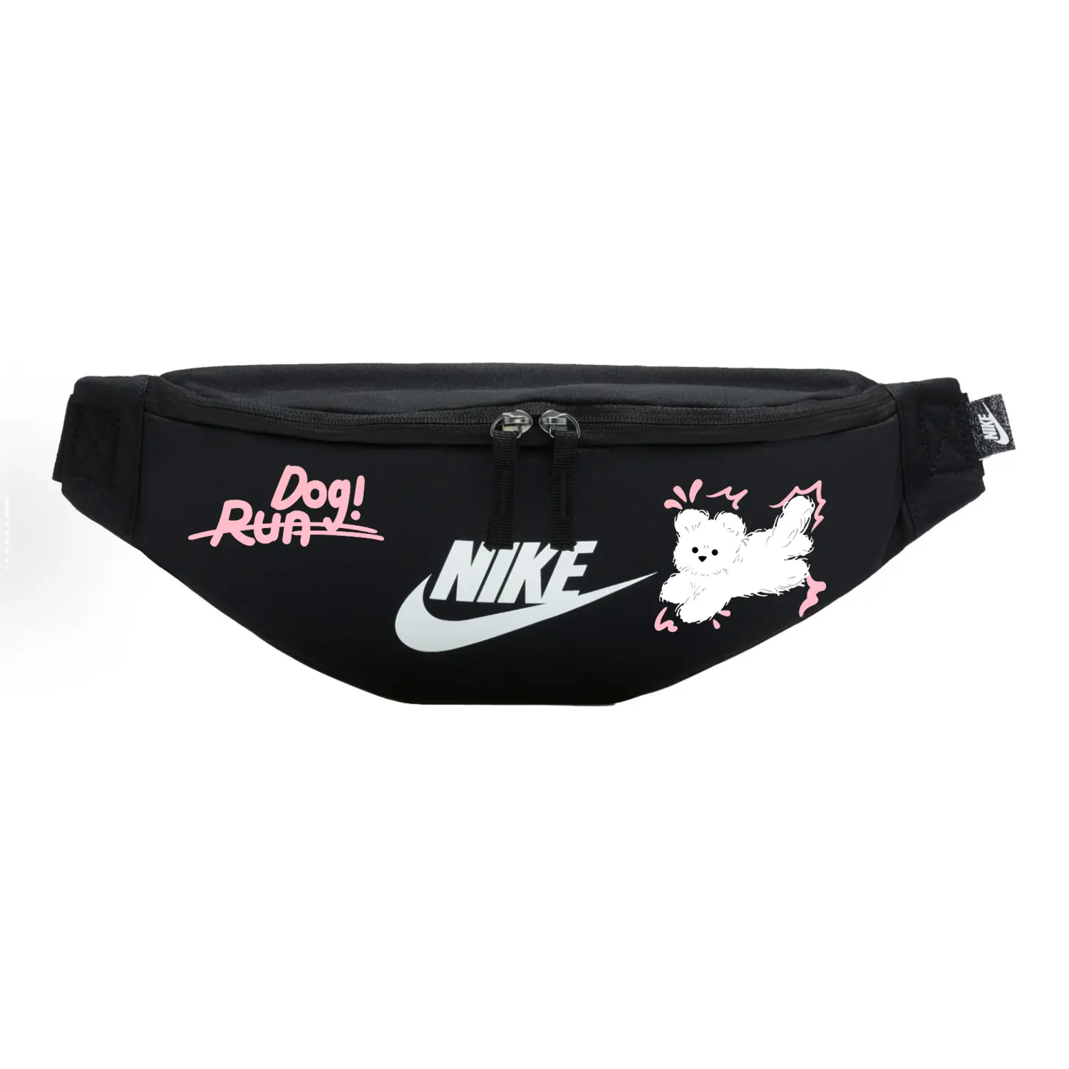 

Nike Полиэстеровая поясная сумка унисекс черная, Running Puppy