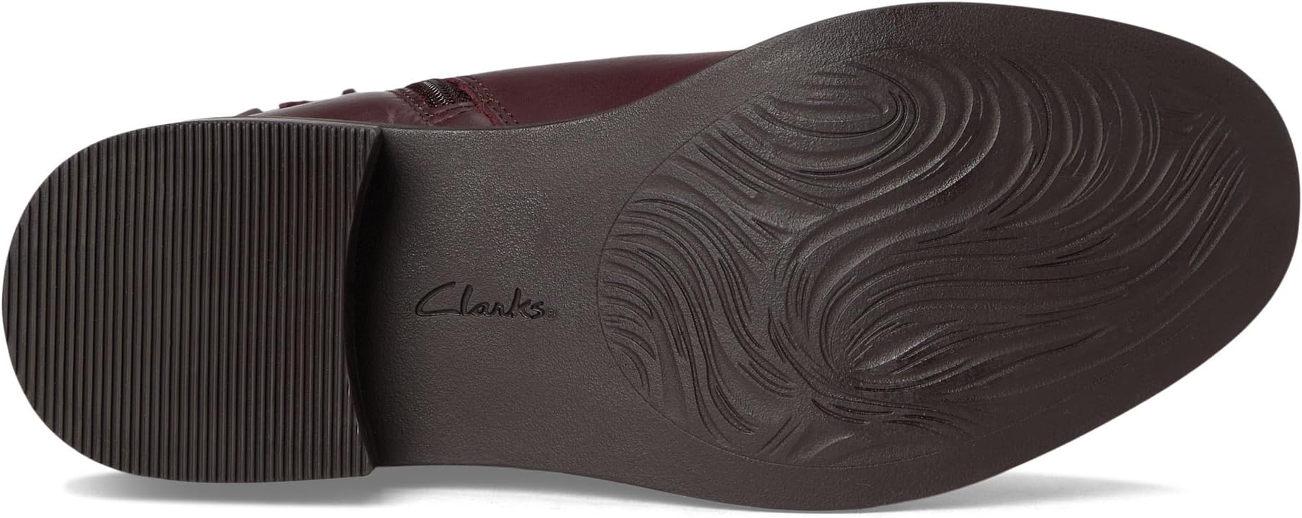 Ботинки женские Clarks Maye Bella кожаные с декоративной пряжкой, бордовый — фото 3