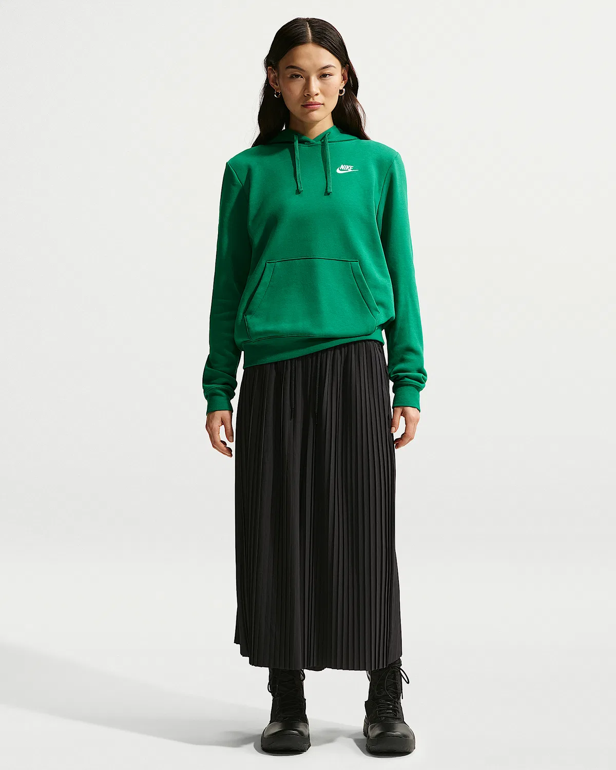 Женский худи-свитшот Nike Sportswear Club Fleece, Malachite/White — фото 4