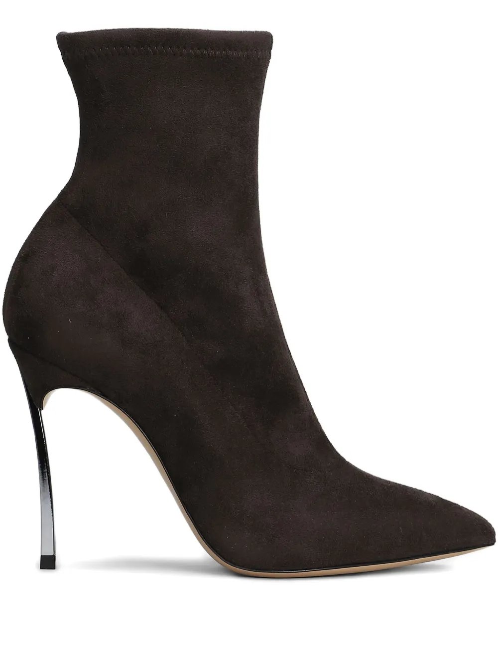 Ботинки Blade с заостренным мысом и каблуком 100 мм Casadei, коричневый