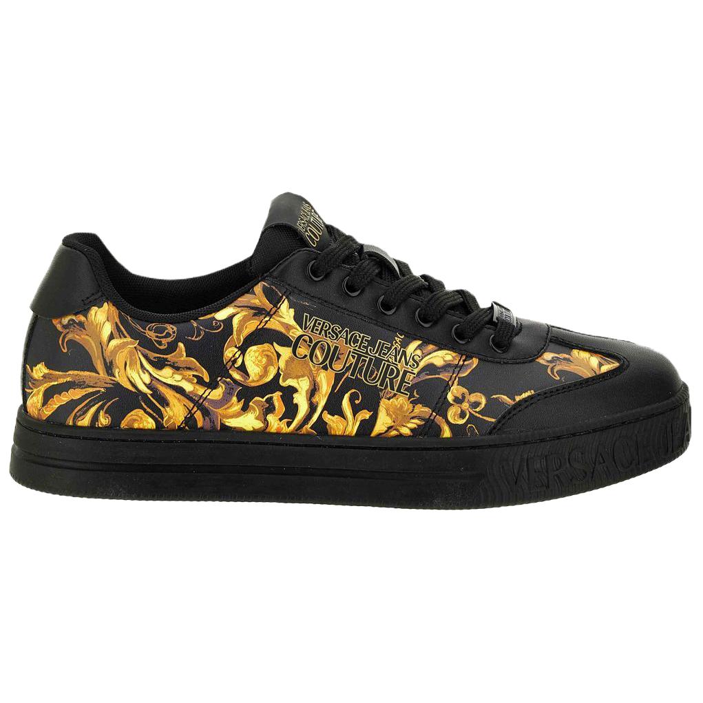 VERSACE JEANS COUTURE Низкие скейтерские кроссовки мужские черные — фото 3