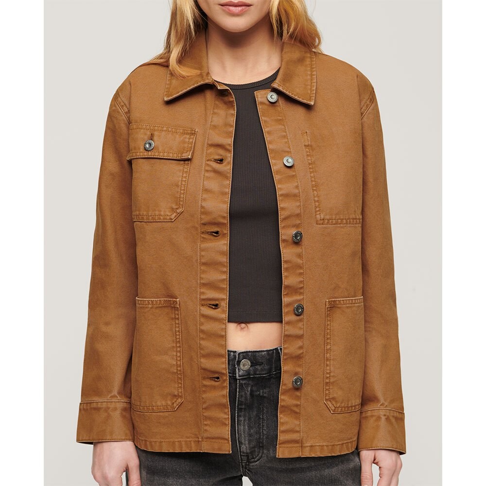 

Куртка Superdry Canvas Chore, коричневый
