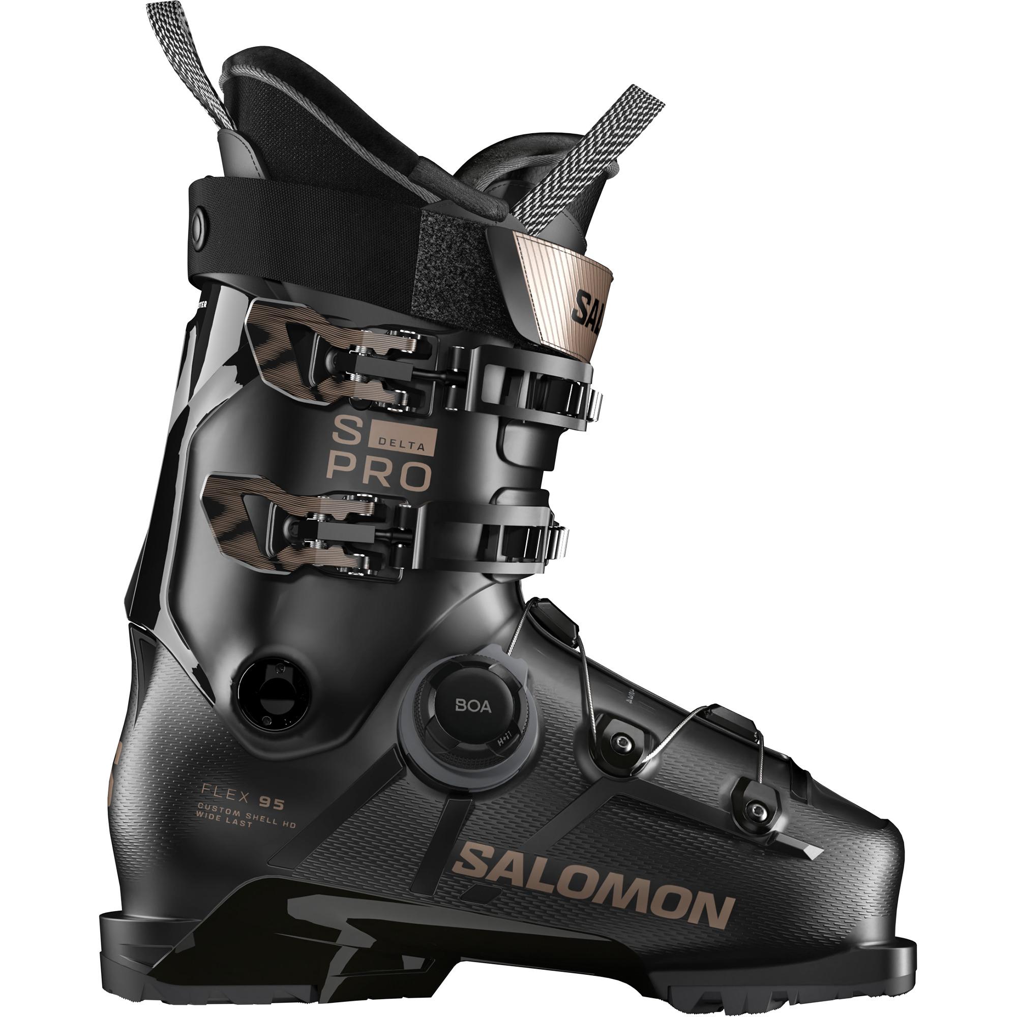 

Женские горнолыжные ботинки S/Pro Delta BOA 95 '26 Salomon, Black/Black/Pink Gold Metallic