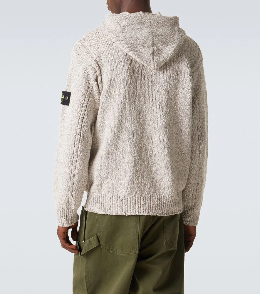 Хлопковая толстовка на молнии Compass Stone Island, серый — фото 4