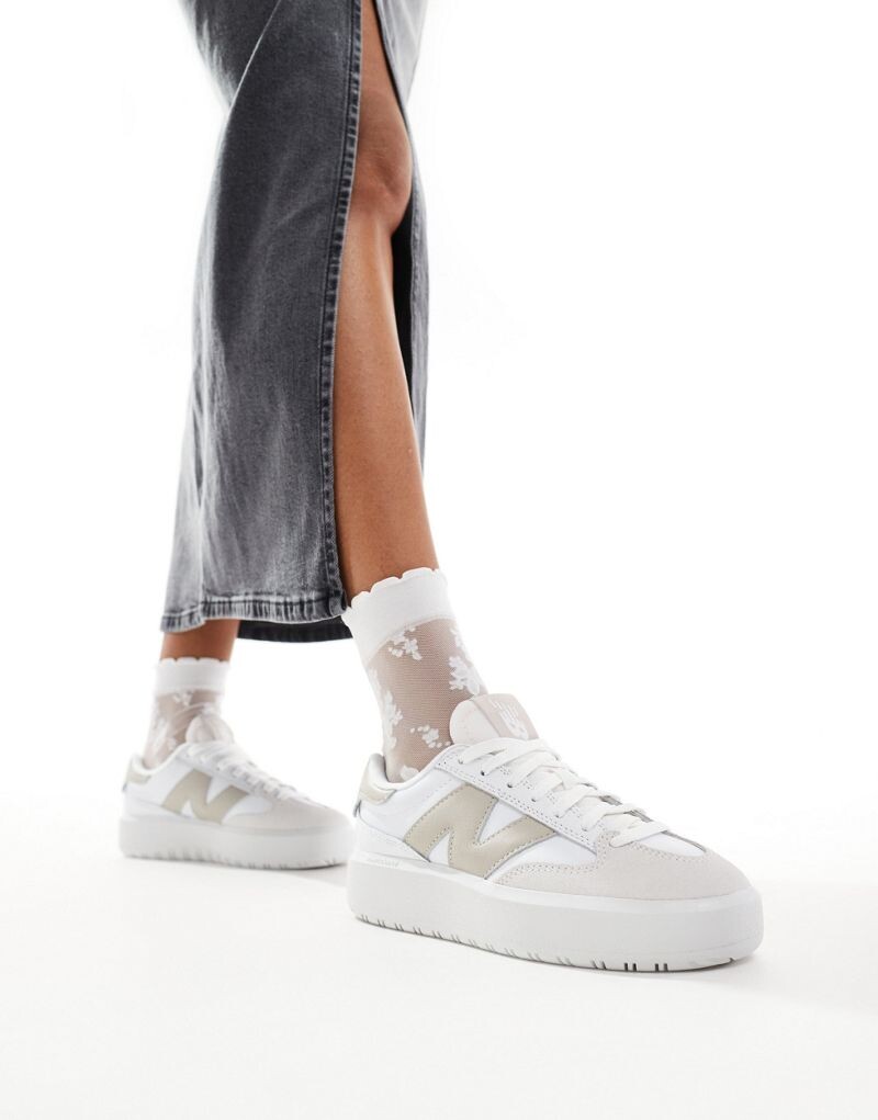 

Белые кроссовки New Balance CT302 с кремовой отделкой, Белый, Белые кроссовки New Balance CT302 с кремовой отделкой