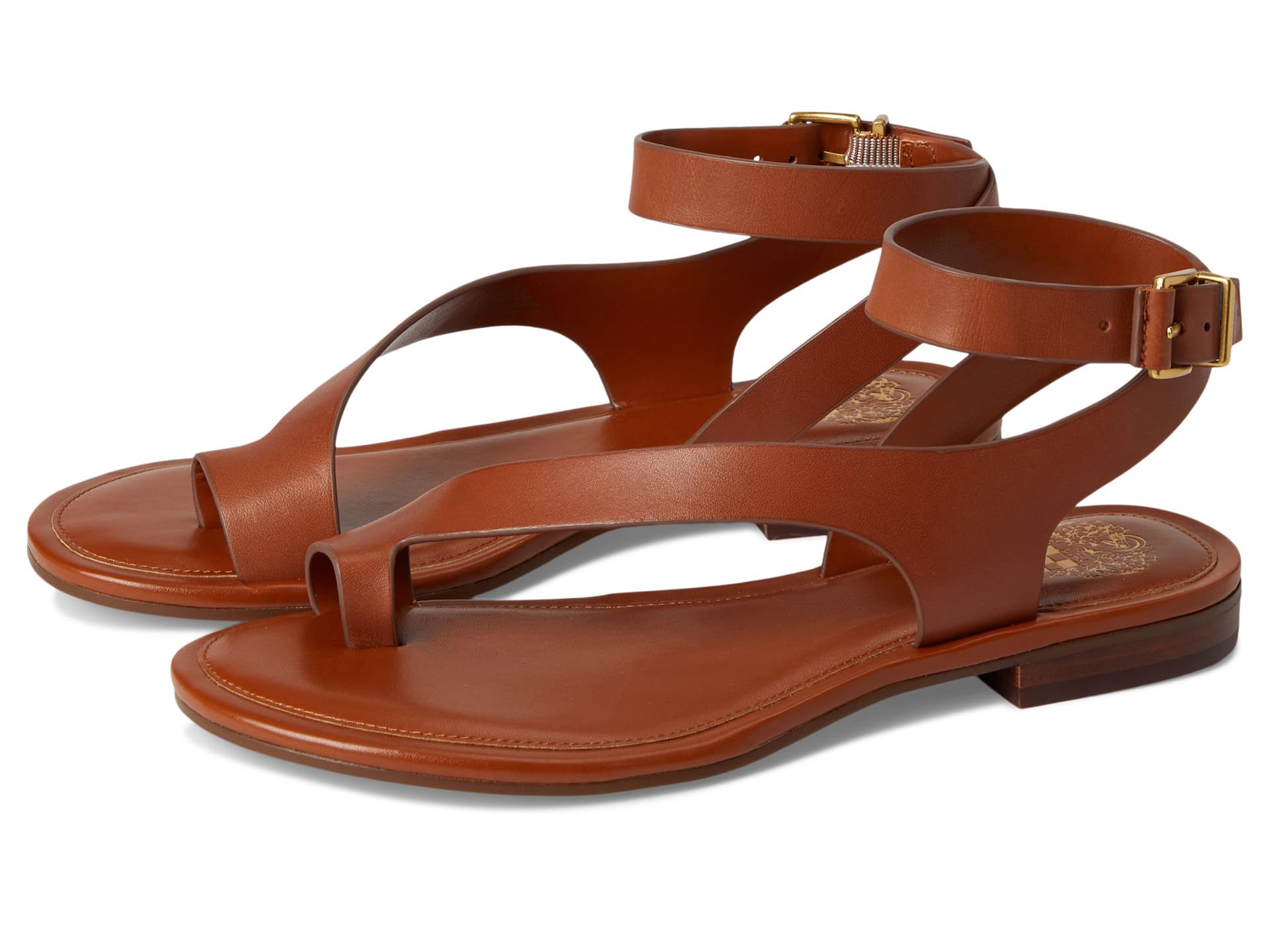 Сандалии Vince Camuto Liba Toe Loop Wrap Flat Sandals, Caramello