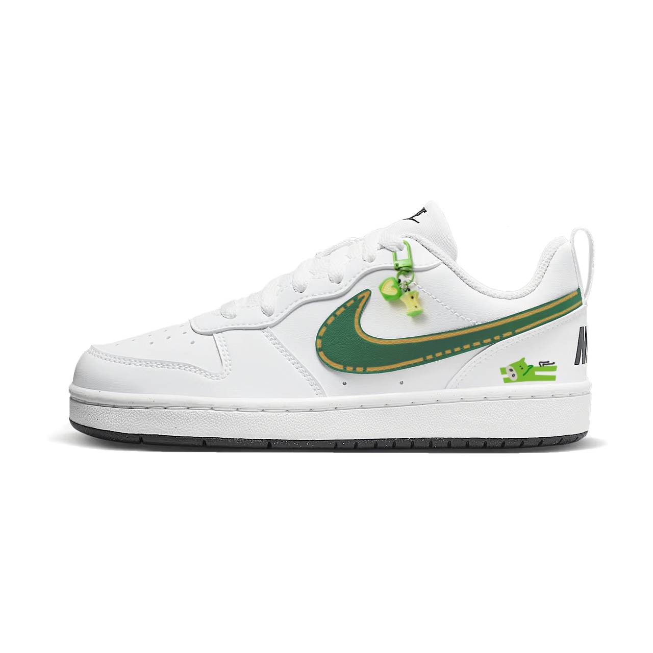 

Nike Court Borough Lead The Charge Low top Детские скейтборд кроссовки White Green для подростков