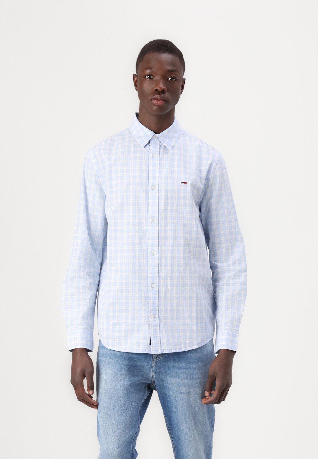 

Рубашка CHECK SHIRT Tommy Jeans, светло-голубой