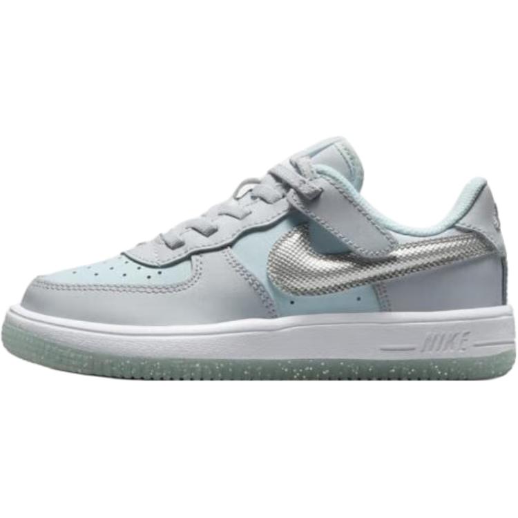 

Детские кроссовки для скейтбординга Air Force 1 с низким верхом, устойчивые к истиранию, серые, для детей от 3 до 7 лет Nike, серый/зеленый/серебристый