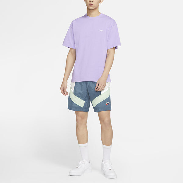 Футболка Nike Lab Solo Swoosh Basic Sports Short Sleeve Purple, фиолетовый — фото 3