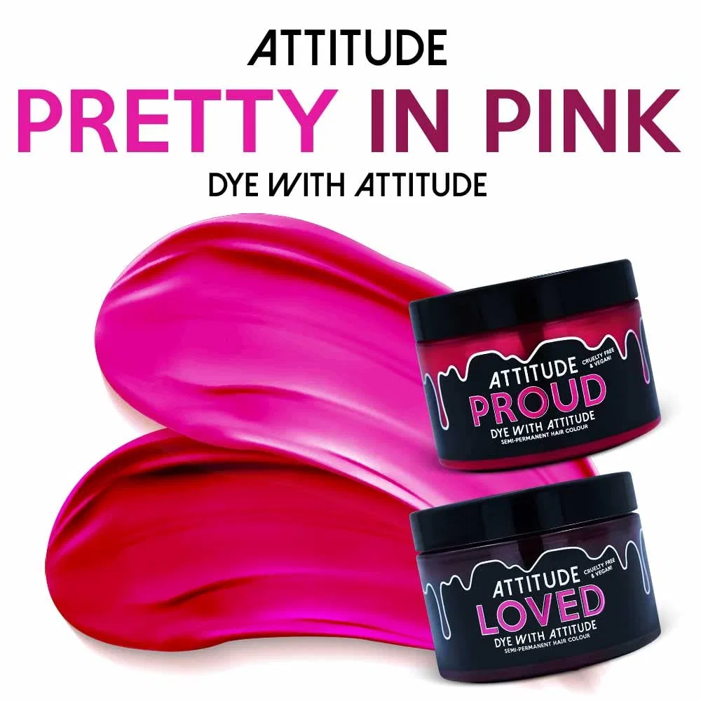 Набор полуперманентной розовой краски для волос «Pretty in Pink Duo» от Attitude Attitude Holland — фото 3