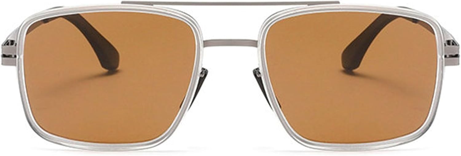 

Солнцезащитные очки Willochra Retro Double beam Square Pilot для женщин, модные градиентные очки с защитой от УФ-излучения UV400 для мужчин, в стиле панк, популярные зеленые солнцезащитные очки, C2