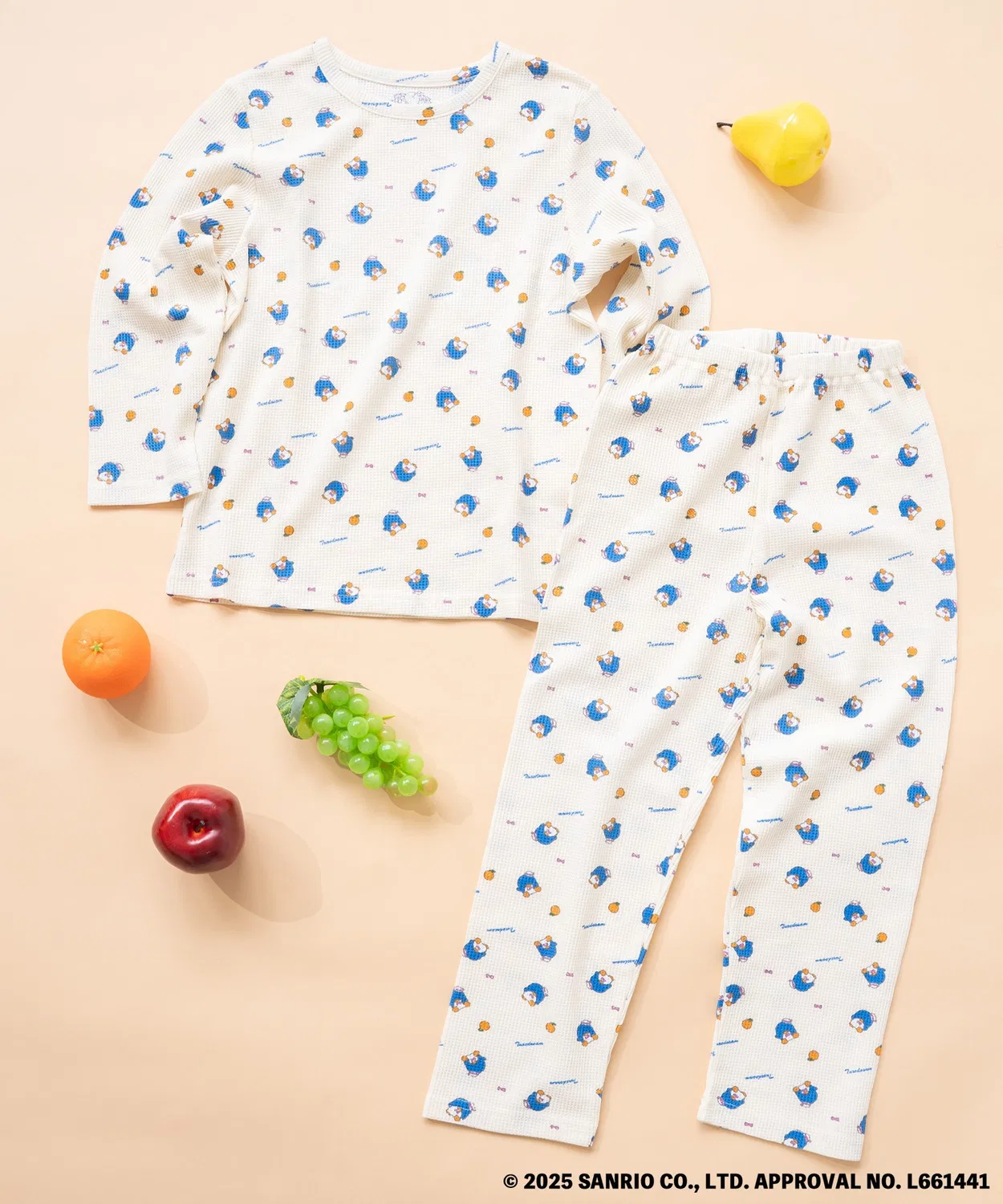 Детский комплект пижамы Fruit of the Loom x Sanrio, сакс-голубой
