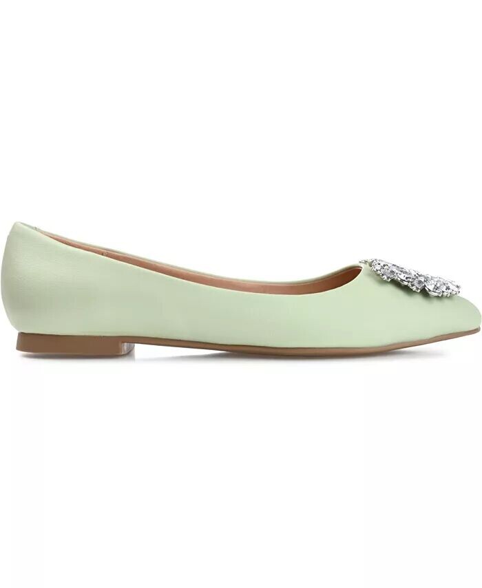 Женские туфли Renzo Jeweled Flats Journee Collection, зеленый — фото 2