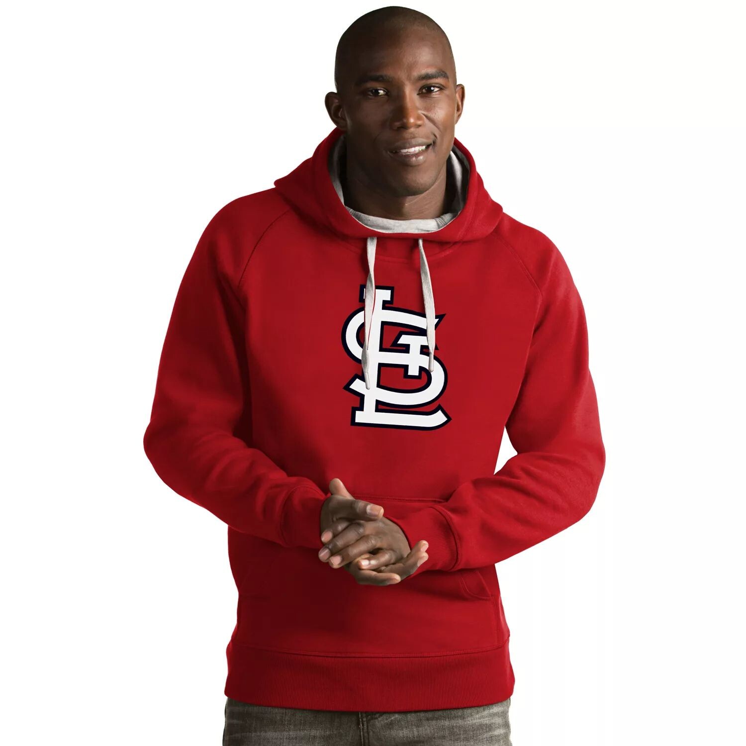 

Мужская толстовка с логотипом St. Louis Cardinals Victory Antigua