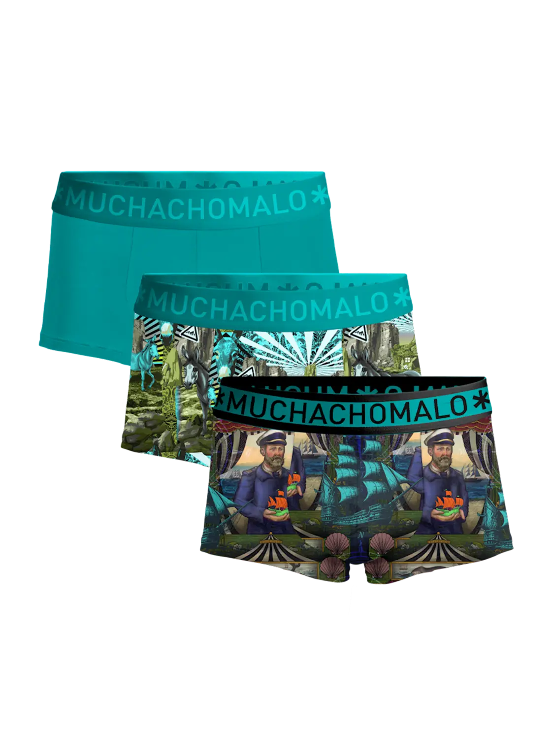 

Боксеры 3 шт трусы Muchachomalo, мультиколор