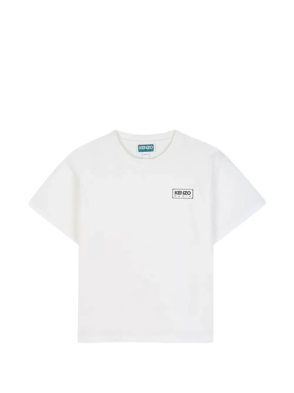 Футболка с круглым вырезом и логотипом Kenzo Kids, белый