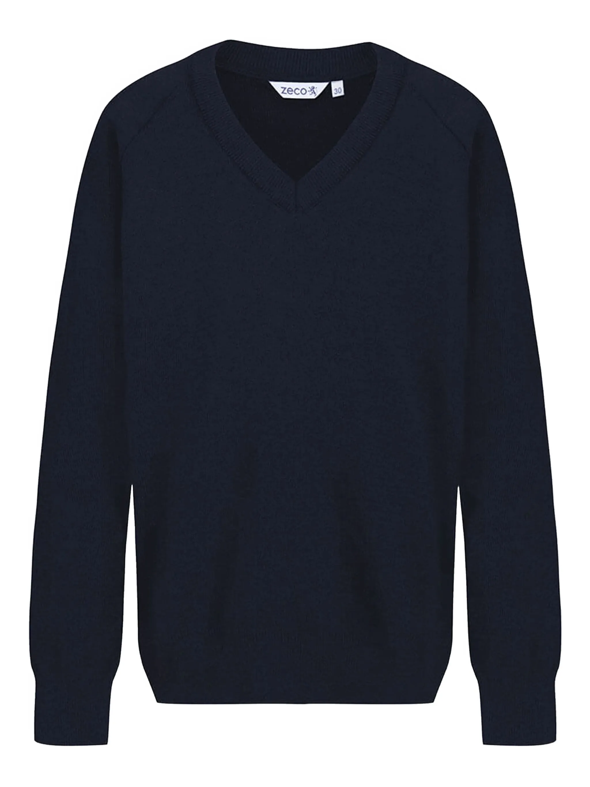 

Свитер с V-образным вырезом и рукавами реглан Zeco Schoolwear Kids, синий