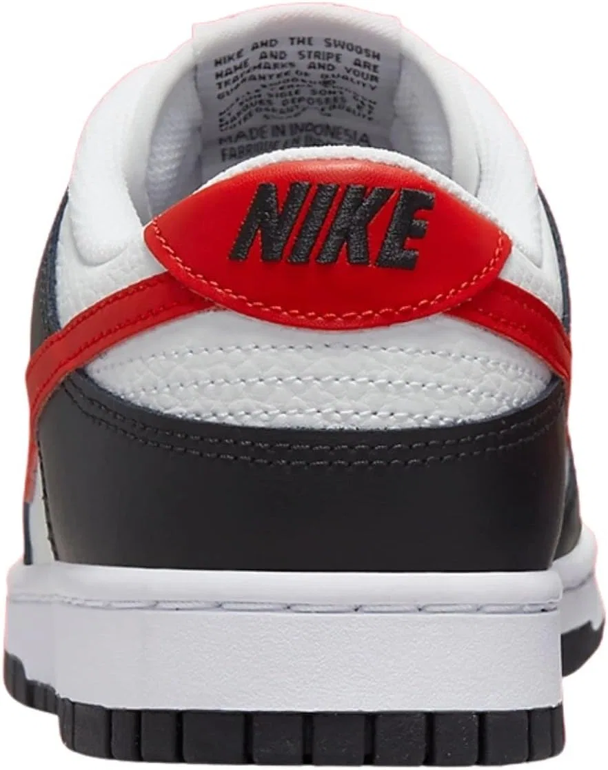 Кроссовки мужские Nike Dunk Low, белый/черный/красный — фото 4