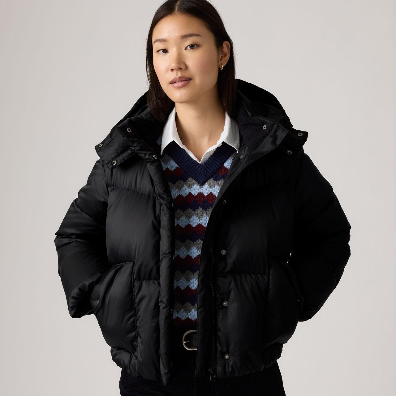 

Куртка-бурка Western Bubble Shortie Levi's, Anthracite Night - Black