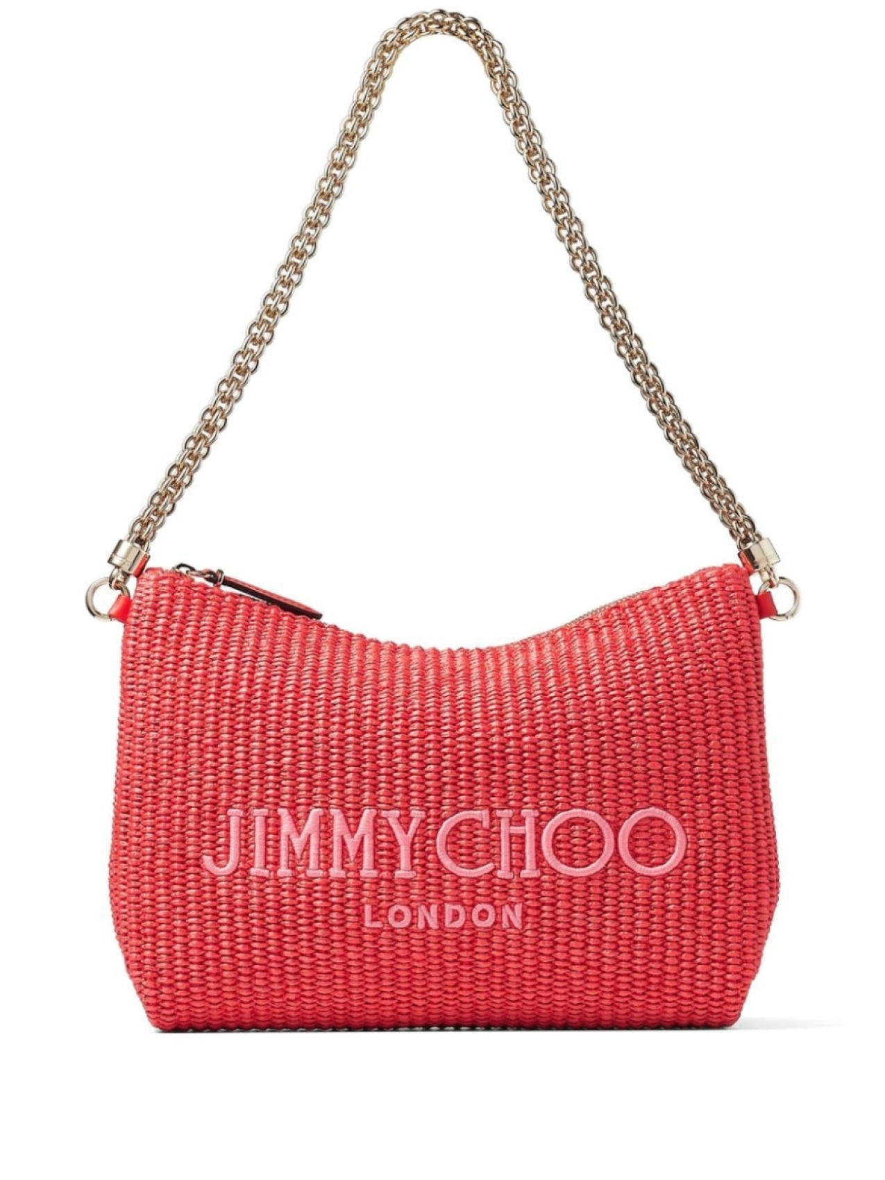 

Сумка на плечо Jimmy Choo Callie с вышитым логотипом, розовый