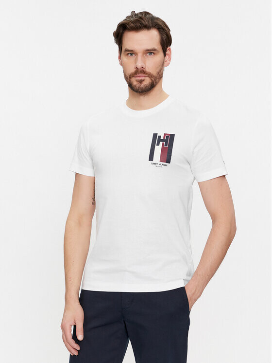 

Футболка узкого кроя Tommy Hilfiger, белый