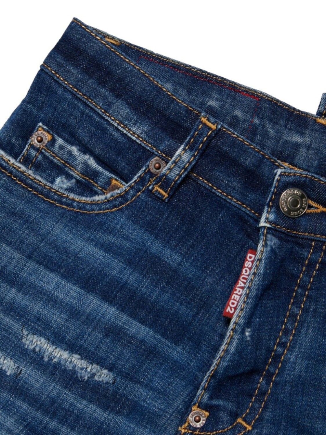 Dsquared2 джинсовые шорты с нашивкой-логотипом, синий — фото 3
