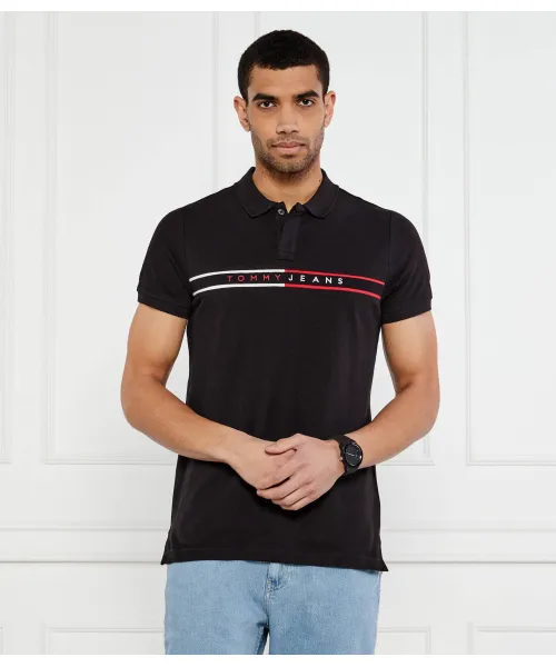 

Футболка поло Slim fit Tommy Jeans, черный