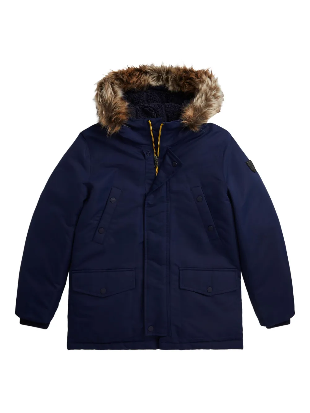 

Парка из искусственного меха POLO RALPH LAUREN KIDS, синий