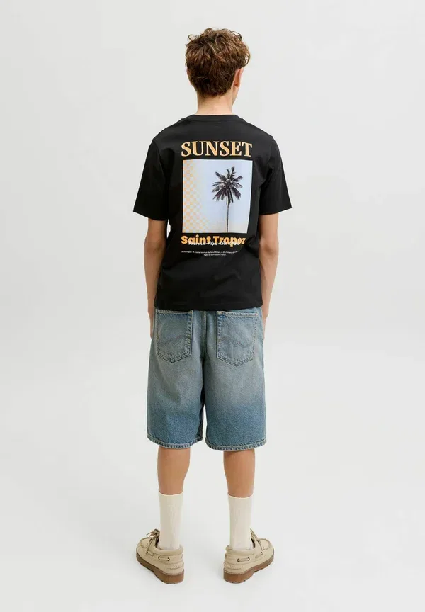 Футболка с принтом Jack & Jones Junior, черный — фото 2